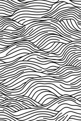 Fototapete - The image features a series of wavy, flowing lines that create a soothing and dynamic pattern, reminiscent of waves or windblown patterns, offering a calming visual experience.