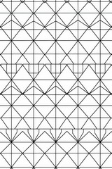 Aufkleber - This image presents a complex geometric pattern with a combination of tiles and diamond shapes outlined in black on a white background, creating a detailed and visually engaging design.