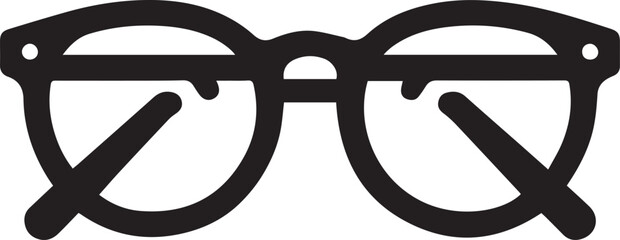 Eyeglasses Icon Vector Symbol Design Illustration black and white stylish