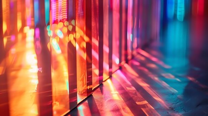 Wall Mural - abstract image of colorful light streaks.