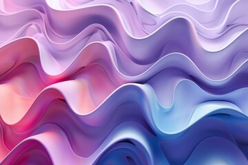 Wall Mural - Abstract waves in various shades of blue.