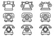 © Ove - Old telephone line art creation celebrating historic phone designs
