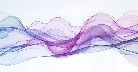 Wall Mural - Abstract Purple and Blue Waves