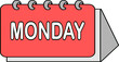 © Beaut - Monday day or calendar vector image or clipart for project work or business