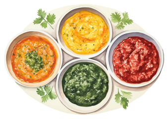 Wall Mural - PNG Chutney food white background ingredient.