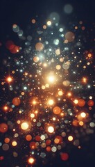 Wall Mural - Gold background with bokeh