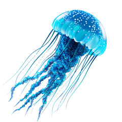 Blue jellyfish clip art