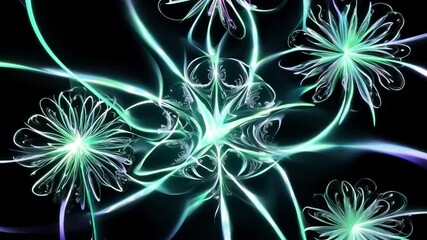 Fototapete - This Vibrant art piece radiates energy and movement against a dark backdrop.