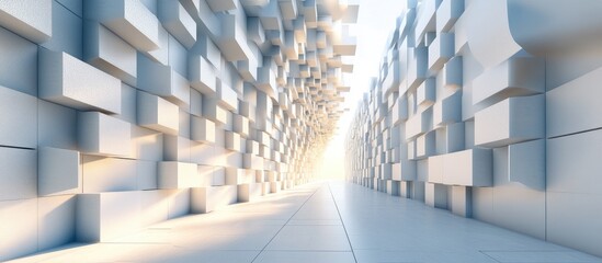 Poster - 3D Rendered Digital Background of Architectural Wallpaper