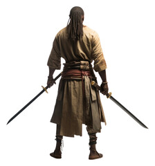 Sticker - PNG African samurai weapon sword white background.