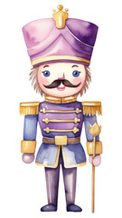 Poster - PNG Nutcracker purple white background representation.