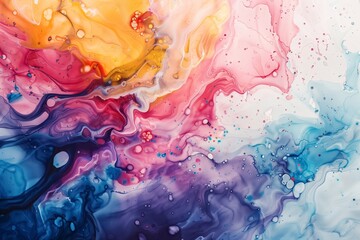 Wall Mural - this vibrant abstract artwork beautifully features fluid textures flowing in stunning colors, creati