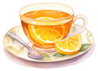 Sticker - PNG Cup tea saucer drink.