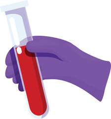 Poster - Scientist is holding a test tube filled with red liquid, conducting important research in the lab