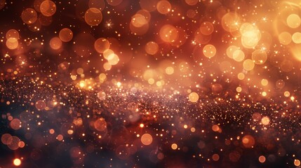 Poster - Beautiful Glowing Particles Creating a Magical Atmosphere During Night Celebration