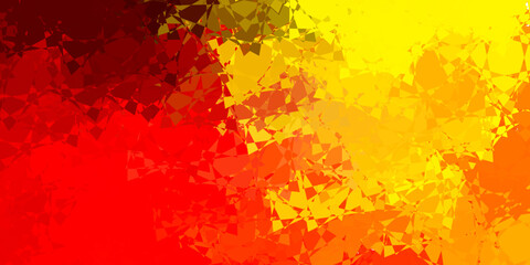 Wall Mural - Light Red, Yellow vector template with triangle shapes.