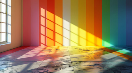 Wall Mural - Rainbow colors, design inspiration for empty room