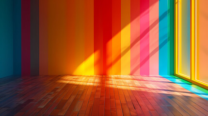 Wall Mural - Rainbow colors, design inspiration for empty room