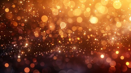 Poster - Glowing Golden Bokeh Lights Create a Magical Atmosphere at Night