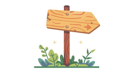  a wooden road sign