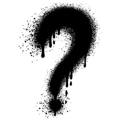 Spray Painted Graffiti question mark Sprayed isolated with a white background.Vector illustration.