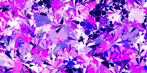 Wall Mural - Light Purple, Pink vector template with triangle shapes.