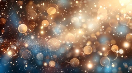 Poster - Dazzling Display of Colorful Bokeh Lights Creating a Festive Atmosphere at Night