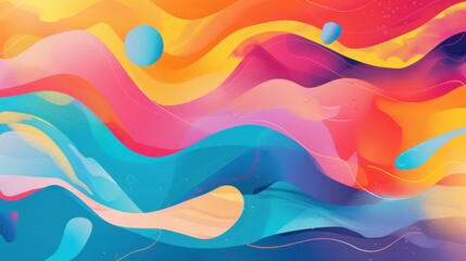 Wall Mural - Multi pastel layers color background. Cover layout material design template.