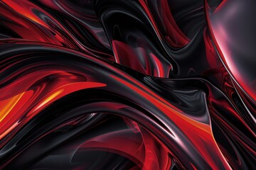 Canvas Print - Black and red background color layers. Cover layout material design template.