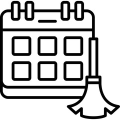 Wall Mural - Cleaning Schedule Icon