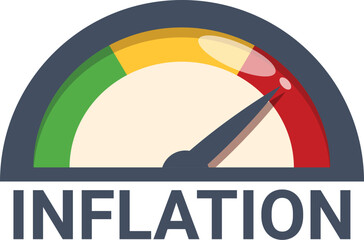 Poster - Speedometer is showing that inflation is rising rapidly