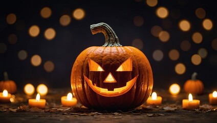 Pumpkin halloween lamp