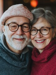 A man and a woman posing for a photo shoot