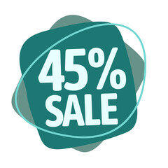 Sticker - 45 percent off sale label design