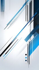 Poster - Digital technology modern industrial style blue geometric curve abstract poster background