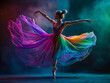 © alfa27 - A woman in a rainbow dress is dancing on stage