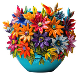 Sticker - PNG Flower plant vase art.