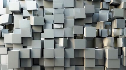 Fototapete - cubes arranged in a random pattern, adding visual interest and depth
