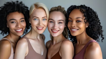 Poster - The smiling diverse women