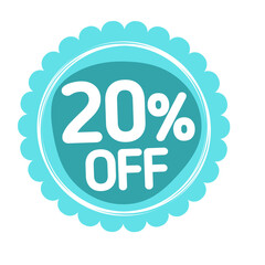 Sticker - 20 percent off sale sticker 