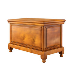 Poster - Isolated image of a traditional wooden blanket box with a polished finish