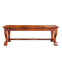 Poster - Elegant wood coffee table with a glossy finish, perfect for interior decor
