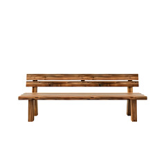 Poster - Detailed realistic wooden bench isolated on transparent checkered background