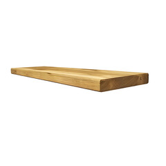 Poster - High-quality image of a single wooden board with a transparent background