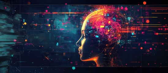 Aufkleber - AI and Machine Learning in Big Data Analytics Artificial Neural Networks Data Science and Technology for Business and Finance Predictions with IoT Illustration