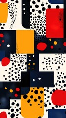 Poster - Abstract Geometric Pattern with Bold Colors and Shapes