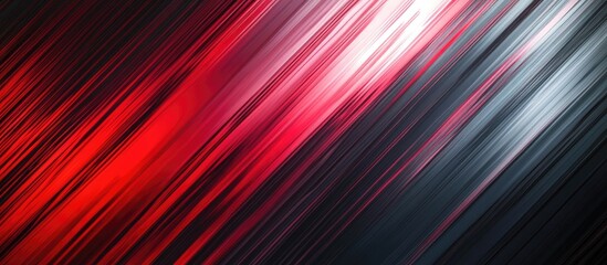 Poster - Abstract gradient of red and black light patterns on a sleek modern diagonal background featuring a metallic texture