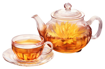 Poster - PNG Teapot cup drink mug.