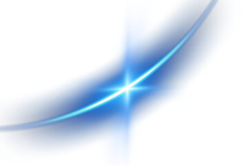 Wall Mural - the edge of a solar eclipse. blue bright star and shimmering glare, transparent sunlight special len