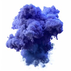 a dramatic smoke explosion, sapphire blue and cobalt